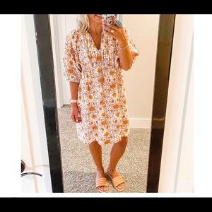 Puff Elbow Sleeve Babydoll Dress